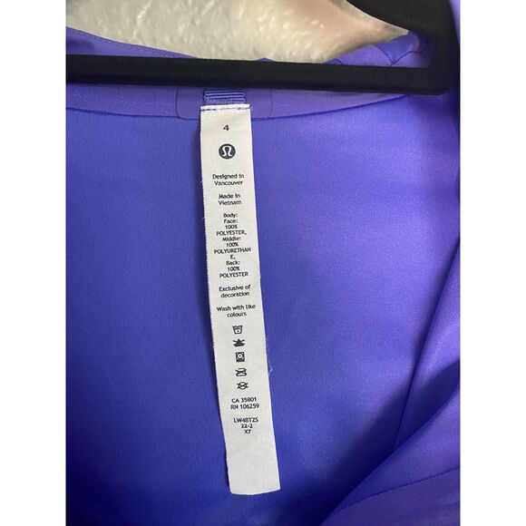 Lululemon Waterproof Hiking Half-Zip Pullover Light Electric Indigo - Picture 11 of 11